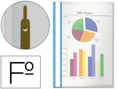 PASTA DOSSIER ESSELTE PLASTICO COM FERRAGEM METALICA, AZUL