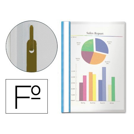 PASTA DOSSIER ESSELTE PLASTICO COM FERRAGEM METALICA, AZUL