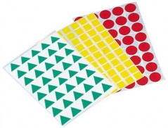 ETIQUETAS EM FORMA DE FIGURAS GEOMETRICAS APLI