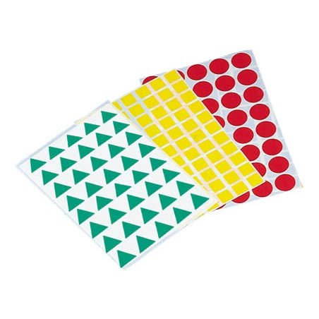 ETIQUETAS EM FORMA DE FIGURAS GEOMETRICAS APLI