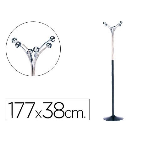 CABIDE COM PE SIE METALICO COM 6 SUPORTE REDONDOS 177 X 38 C