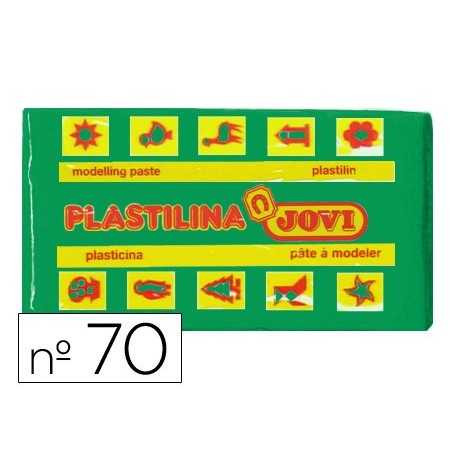 PLASTICINA 70 JOVI. PASTILHA 50 GRS VERDE CLARO