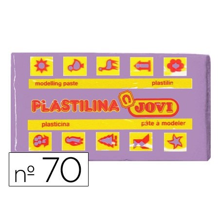 PLASTICINA 70 JOVI. PASTILHA 50 GRS LILAS