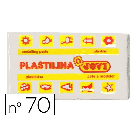 PLASTICINA 70 JOVI. PASTILHA 50 GRS BRANCA