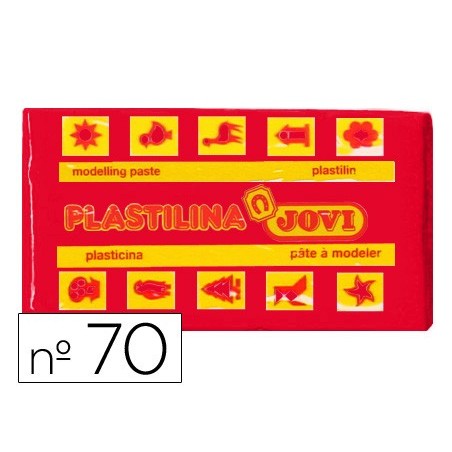 PLASTICINA 70 JOVI. PASTILHA 50 GRS VERMELHO