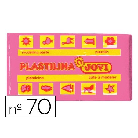 PLASTICINA 70 JOVI. PASTILHA 50 GRS ROSA