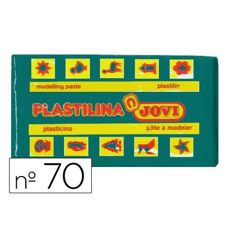 PLASTICINA 70 JOVI. PASTILHA 50 GRS VERDE-ESCURO