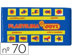 PLASTICINA 70 JOVI. PASTILHA 50 GRS AZUL-ESCURO