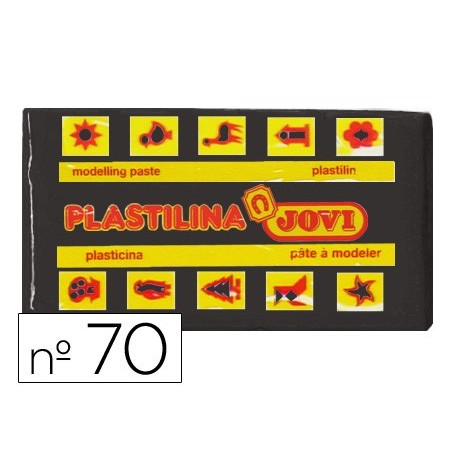 PLASTICINA 70 JOVI. PASTILHA 50 GRS PRETO