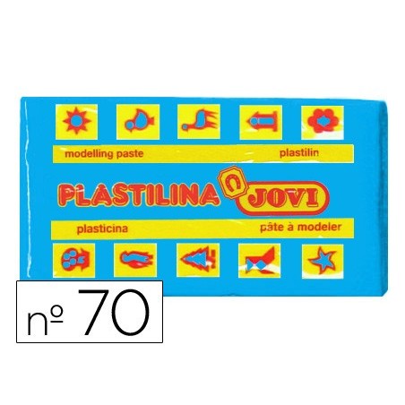 PLASTICINA 70 JOVI. PASTILHA 50 GRS AZUL CLARO