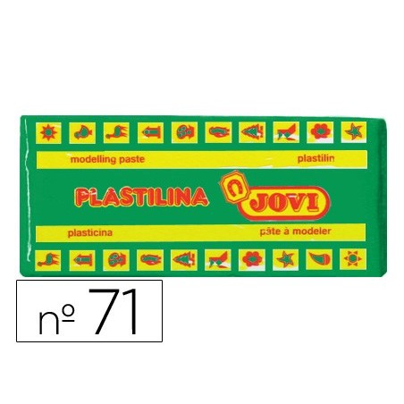 PLASTICINA 71 JOVI MEDIA. 150 GRS VERDE-CLARO