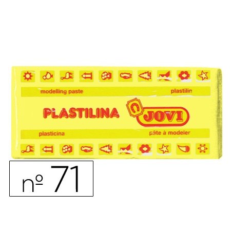 PLASTICINA 71 JOVI MEDIA. 150 GRS AMARELO CLARO