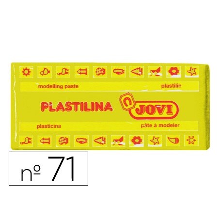 PLASTICINA 71 JOVI MEDIA. 150 GRS AMARELO ESCURO