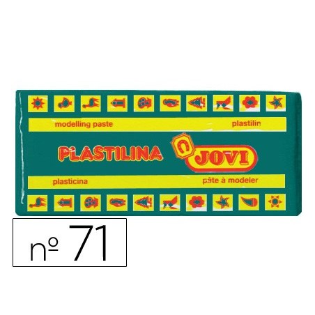 PLASTICINA 71 JOVI MEDIA. 150 GRS VERDE-ESCURO