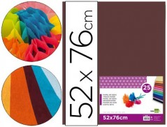 PAPEL SEDA 52X76 CM 18 GRS CASTANHO EMB. 25 FLS