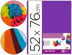 PAPEL SEDA 52X76 CM 18 GRS VIOLETA EMB. 25 FLS