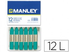 LAPIS DE CERA MANLEY UNICOR VERDE AZULADO -CAIXA DE 12 N.23