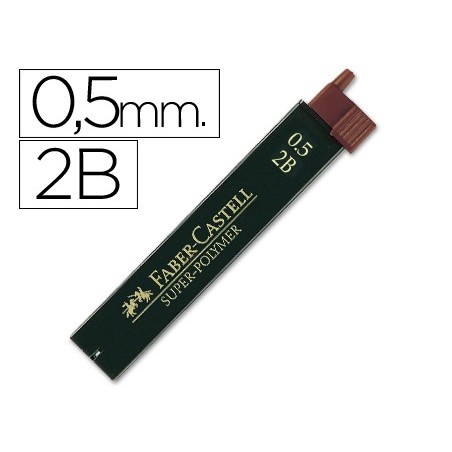 12un MINAS FABER GRAFITE 9065 0,5MM2B - CAIXA 12 MINAS
