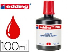TINTA MARCADOR EDDING T-100 VERMELHO -FRASCO DE 100 ML