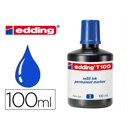 TINTA MARCADOR EDDING T-100 AZUL -FRASCO DE 100 ML