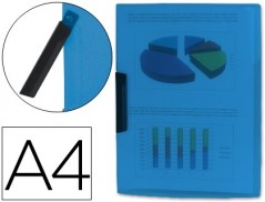 PASTA DOSSIER BEAUTONE COM CLIP LATERAL, A4, AZUL