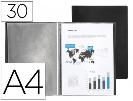 CAPA CATALOGO BEAUTONE A4 COM 30 BOLSAS, PRETO