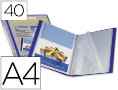 CAPA CATALOGO BEAUTONE A4 COM 40 BOLSAS, AZUL, COM LOMBADA P