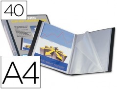 CAPA CATALOGO BEAUTONE A4 COM 40 BOLSAS, PRETO, COM LOMBADA