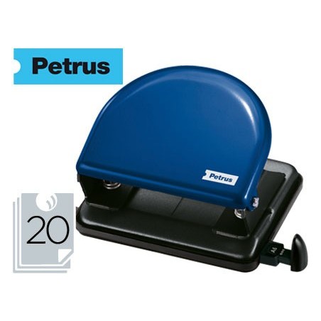 PERFURADOR METALICO PETRUS 52, CAP. 20 FOLHAS - AZUL