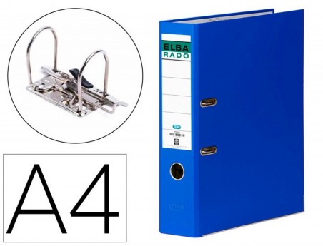PASTA DE ARQUIVO ELBA A4, LOMBADA 75 MM, AZUL