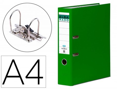 PASTA DE ARQUIVO ELBA A4, LOMBADA 75 MM, VERDE
