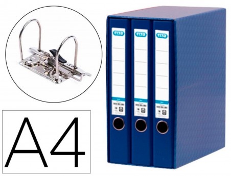 MODULO DE 3 PASTAS DE ARQUIVO, ELBA, A4 LOMBADA 50, AZUL