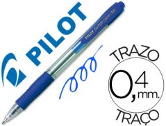 12un ESFEROGRAFICA PILOT SUPER GRIP AZUL -RETRATIL -COM GRIP