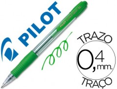 12un ESFEROGRAFICA PILOT SUPER GRIP VERDE -RETRATIL -COM GRI
