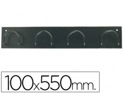 CABIDE DE PAREDE SIE METALICO COM 4 SUPORTES NA COR PRETO