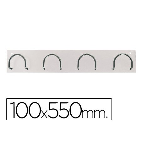 CABIDE DE PAREDE SIE METALICO COM 4 SUPORTES NA COR BRANCO