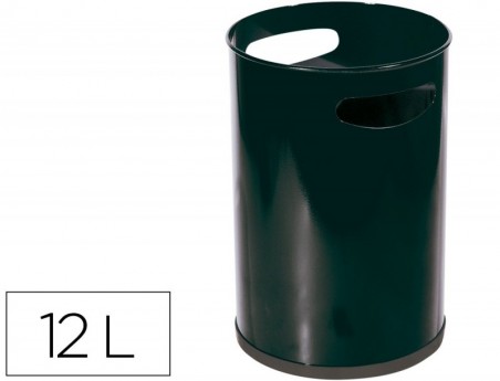 CESTO DE PAPEIS SIE METALICO COM PEGAS PRETO CAPACIDADE 21 L
