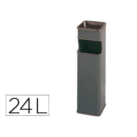 CINZEIRO PAPELEIRA SIE QUADRADO 403 CINZA -METALICO -MEDIDA