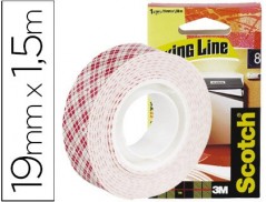 SUPORTE ADESIVO. FITA DUPLA FACE 1,5MT X 19 MM