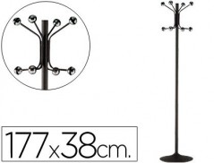 CABIDE COM PE SIE METALICO PRETO COM 8 SUPORTES 177 X 38 CM