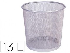 CESTO DE PAPEIS Q-CONNECT DE REDE METALICO PRATA CAPACIDADE