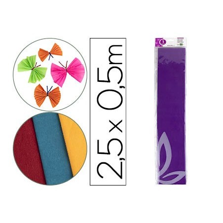 PAPEL CREPE EM CELOFANE 50 CM X 2,5 M. VIOLETA ESCURO CLASSI