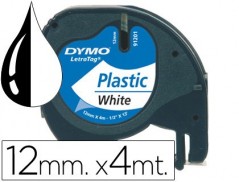 FITA DYMO PARA MAQUINA DE GRAVAR LETRATAG 12 MM X 4 MT EM PL