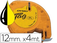FITA DYMO PARA MAQUINA DE GRAVAR LETRATAG 12 MM X 4 MT EM PL