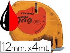 FITA DYMO PARA MAQUINA DE GRAVAR LETRATAG 12 MM X 4 MT EM PL