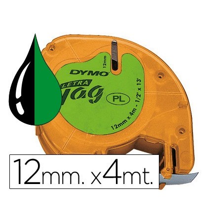 FITA DYMO PARA MAQUINA DE GRAVAR LETRATAG 12 MM X 4 MT EM PL