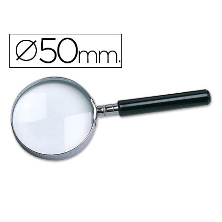 LUPA CRISTAL LIDERPAPEL, ARO METALICO - 50 MM.