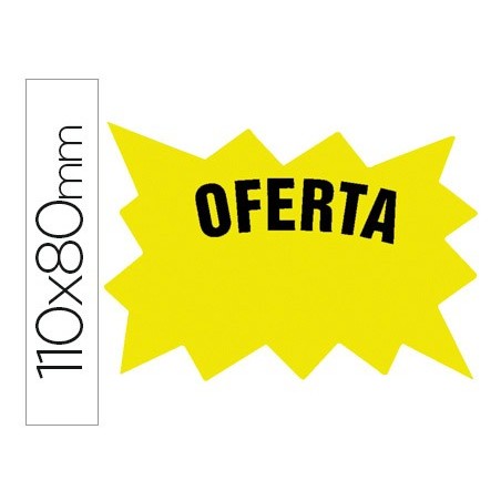 ETIQUETA CARTOLINA FLUO 110X80MM PARA MARCAR PRECOS-BOLSA 50