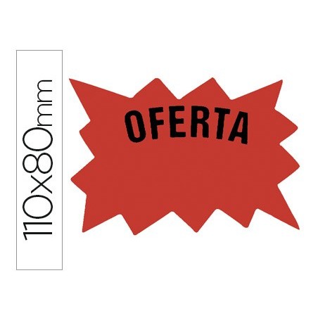 ETIQUETA CARTOLINA FLUO 110X80MM - BOLSA 50 UNIDADESIDADE.