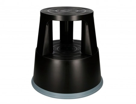 TAMBORETE Q-CONNECT COM RODAS RETRACTEIS PRETO